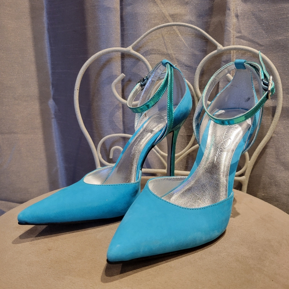 Jessica Simpson Blue Heels